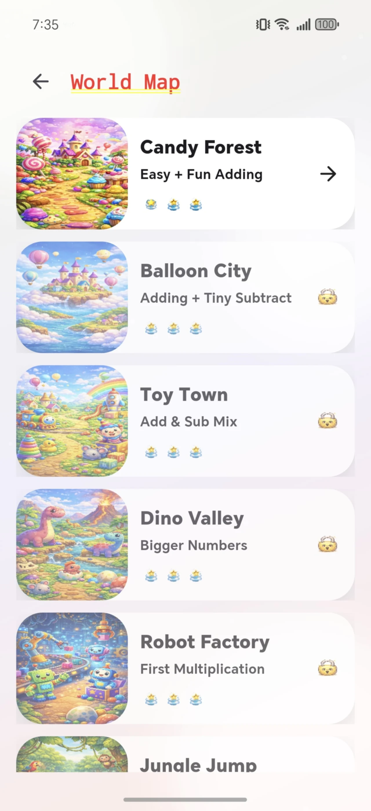 Kid Math Adventure screenshot