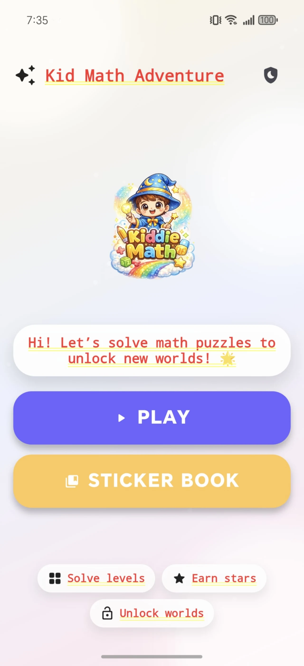 Kid Math Adventure screenshot